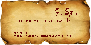 Freiberger Szaniszló névjegykártya
